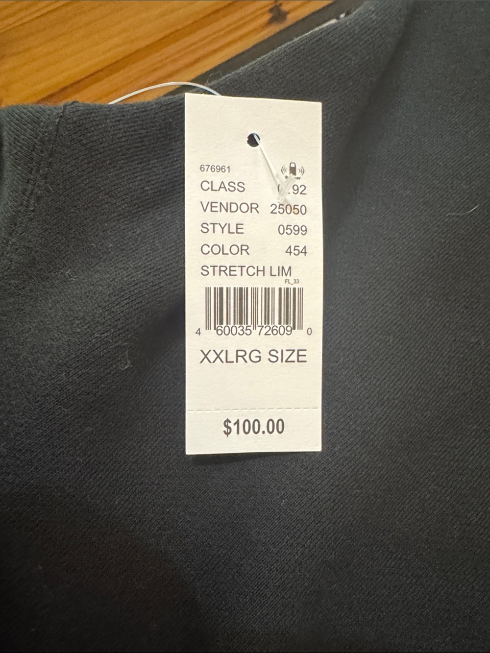 Essentials Black Pullover Hoodie with Subtle Logo - Picture 4 of 6